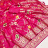 Adorable Dark Pink Soft Banarasi Silk Saree With Blissful Blouse Piece