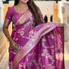 Felicitous Lavender Soft Banarasi Silk Saree With Susurrous Blouse Piece