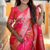Winsome Magenta Soft Banarasi Silk Saree With Lassitude  Blouse Piece