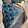 Effulgent Teal Blue Soft Banarasi Silk Saree With Embellished Blouse Piece