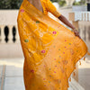 Nectarous Yellow Soft Banarasi Silk Saree With Seraphic Blouse Piece