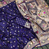 Panache Navy Blue Soft Banarasi Silk Saree With Rhapsodic Blouse Piece