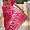 Capricious Dark Pink Soft Banarasi Silk Saree With Unique Blouse Piece