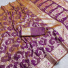 Mesmeric Purple Soft Banarasi Silk Saree With Ideal Blouse Piece