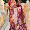 Mesmeric Purple Soft Banarasi Silk Saree With Ideal Blouse Piece