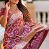 Mesmeric Purple Soft Banarasi Silk Saree With Ideal Blouse Piece