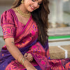 Adorable Purple Paithani Silk Saree With Ravishing Blouse Piece