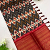 Smart Brown Kalamkari Printed Saree With Adorable Blouse Piece