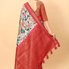 Amiable Beige Kalamkari Printed Saree With Symmetrical Blouse Piece