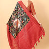 Proficient Black Kalamkari Printed Saree With Symmetrical Blouse Piece
