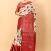 Magnetic Beige Kalamkari Printed Saree With Redolent Blouse Piece