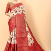 Magnetic Beige Kalamkari Printed Saree With Redolent Blouse Piece
