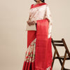 Captivating Off White Kalamkari Printed Saree With Blissful Blouse Piece