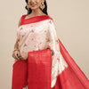 Captivating Off White Kalamkari Printed Saree With Blissful Blouse Piece
