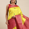 Majesty Yellow Kalamkari Printed Saree With Entrancing Blouse Piece