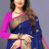Fairytale Blue Paithani Silk Saree With Beauteous Blouse Piece