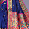 Fairytale Blue Paithani Silk Saree With Beauteous Blouse Piece