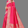 Sumptuous Dark Pink Soft Banarasi Silk Saree With Lassitude Blouse Piece