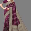 Engrossing Purple Soft Banarasi Silk Saree With Invaluable Blouse Piece
