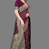 Engrossing Purple Soft Banarasi Silk Saree With Invaluable Blouse Piece
