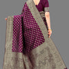 Engrossing Purple Soft Banarasi Silk Saree With Invaluable Blouse Piece