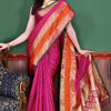 Opulent Dark Pink Soft Banarasi Silk Saree With Jazzy Blouse Piece