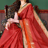 Bewitching Red Soft Banarasi Silk Saree With Demure Blouse Piece