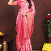 Allure Dark Pink Soft Banarasi Silk Saree With Zephyr  Blouse Piece