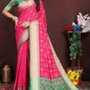 Magnetic Dark Pink Soft Banarasi Silk Saree With Quintessential Blouse Piece