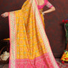 Quixotic Yellow Soft Banarasi Silk Saree With Whimsical Blouse Piece