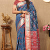 Scrumptious Blue Soft Banarasi Silk Saree With Engaging Blouse Piece