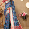 Scrumptious Blue Soft Banarasi Silk Saree With Engaging Blouse Piece