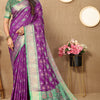 Felicitous Purple Soft Banarasi Silk Saree With Fantabulous Blouse Piece
