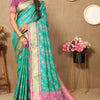 Resplendent Sea Green Soft Banarasi Silk Saree With Quintessential Blouse Piece