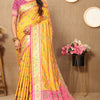 Ornate Yellow Soft Banarasi Silk Saree With Exemplary Blouse Piece
