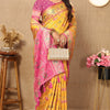 Ornate Yellow Soft Banarasi Silk Saree With Exemplary Blouse Piece
