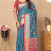 Supernal Blue Soft Banarasi Silk Saree With Amiable Blouse Piece