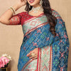 Supernal Blue Soft Banarasi Silk Saree With Amiable Blouse Piece