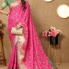 Ratatouille Dark Pink Soft Banarasi Silk Saree With Snazzy Blouse Piece