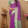 Improbable Purple Soft Banarasi Silk Saree With Exquisite Blouse Piece
