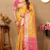 Posh Yellow Soft Banarasi Silk Saree With Ineffable Blouse Piece