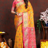 Delightful Yellow Soft Banarasi Silk Saree With Hypnotic Blouse Piece