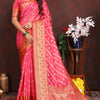 Mesmerising Dark Pink Soft Banarasi Silk Saree With Precious Blouse Piece