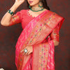 Mesmerising Dark Pink Soft Banarasi Silk Saree With Precious Blouse Piece