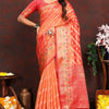 Jazzy Orange Soft Banarasi Silk Saree With Groovy Blouse Piece