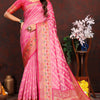 Inspiring Pink Soft Banarasi Silk Saree With Dalliance Blouse Piece