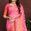 Inspiring Pink Soft Banarasi Silk Saree With Dalliance Blouse Piece