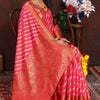 Lagniappe Dark Pink Soft Banarasi Silk Saree With Chatoyant Blouse Piece