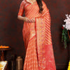 Pleasant Orange Soft Banarasi Silk Saree With Radiant Blouse Piece