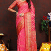 Gleaming Dark Pink Soft Banarasi Silk Saree With Gorgeous Blouse Piece